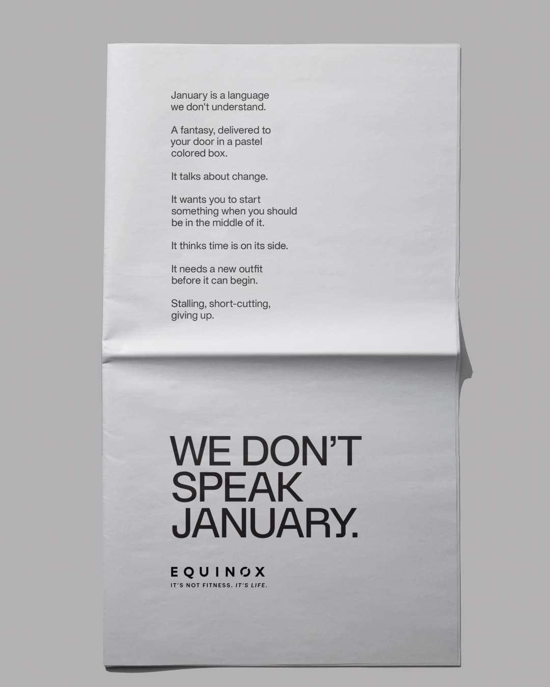 We Don't Speak January